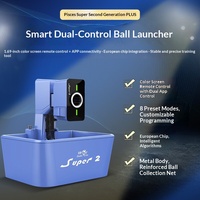 Mesin Pelontar Bola Tenis Meja Double Fish Super Generasi Kedua Plus Smart Dual-Control Adjustable Arc Multifungsi Portabel