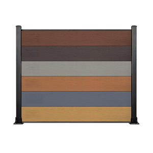 新世代屋外ガーデン装飾フェンスパネル共押出プライバシーウッドプラスチックWPC複合フェンシングヤードエッジ - Product Image 4