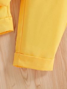 Ensemble de <span class=keywords><strong>costume</strong></span> de printemps pour bébés garçons, design superposé, haut à manches longues et pantalon, tenue de gentleman - Product Image 4