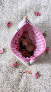 Borsa personalizzata per il trucco bassa MOQ borsa cosmetica in cotone trapuntata con borsetta trapuntata a fiori - Product Image 3