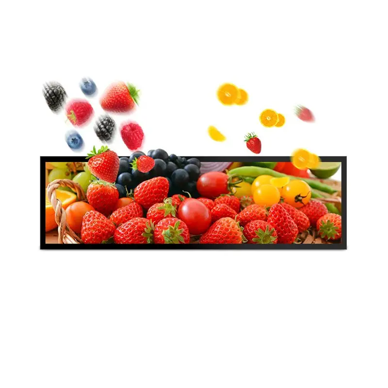 35 inch digital signage ultra wide stretched bar lcd advertising display tv screen