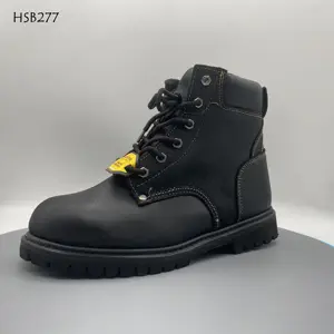 LXG, bûcheron solide Goodyear semelle extérieure en caoutchouc noir bottes de sécurité anti-crevaison chaussures de sécurité industrielle avec embout en acier HSB277
