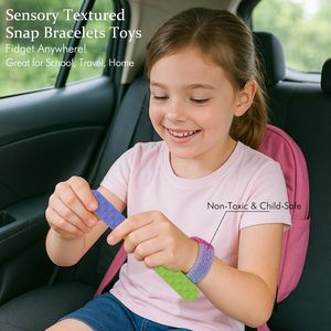 Braccialetti Sensoriali Flessibili in Silicone Testurizzato per Bambini con <span class=keywords><strong>Autismo</strong></span> e ADHD, per Calmare <span class=keywords><strong>l</strong></span>'Ansia - Product Image 2
