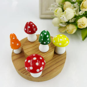 Figuras de Hongos Hechas a Mano con Lámparas de Murano, Adornos de Cristal en Miniatura, Pequeñas Piezas Decorativas para la Decoración del Hogar - Product Image 2