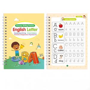 Ensemble de cahiers d'écriture à rainures <span class=keywords><strong>pour</strong></span> enfants, livre de pratique réutilisable <span class=keywords><strong>pour</strong></span> l'alphabet anglais et les chiffres - Product Image 2