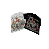 T-shirt pour homme en coton épais de qualité supérieure, coupe ample, délavé à l'acide, respirant