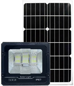 Solar LED Flood <b>Light</b> 5000K COB IP67 <b>Wall</b> Mount Aluminum Body High Bright Garden Lighting 120lm/W CE Certified - Product Image 6