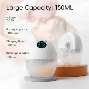 Großhandel für mütterliche Baby produkte Multifunktion ale kreative integrierte manuelle Milch pumpe mit weitem Mund - Product Image 4