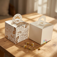 Boîte alimentaire sécurisée à base de carton de qualité alimentaire avec fenêtre latérale en PVC pour brunch du week-end et desserts