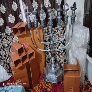 Manorah-portavelas de Metal para decoración del hogar, mesa decorativa de boda - Product Image 1