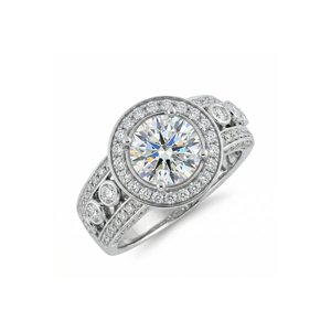 Anillo de Boda Personalizado de Oro Sólido S925/9K/14K/18K con Diamante Cultivado en Laboratorio de 1.00 Quilates, Calidad VVS-VS, Corte Brillante, Anillo de Rodio para Fiesta - Product Image 1