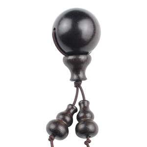 Wood <b>Beads</b> Small Gourd Buddha Tower For Bracelet Making Polished Round Shape - Product Image 5