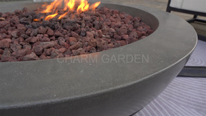 Brasero extérieur en béton gris sable DIA.42'' - Product Image 5
