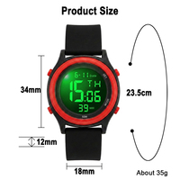 Montre numérique étanche pour enfants avec affichage de la date et du jour, design personnalisé, lumière LED sportive, fabriquée par le fabricant