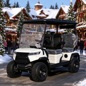 Carrito de Golf Eléctrico Elevado de 4 Plazas con Neumáticos de 12/14 Pulgadas y Batería de Iones de Litio para Resort - Product Image 1