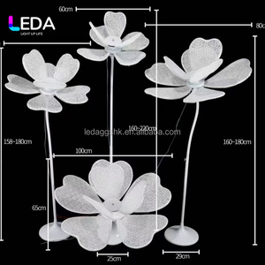LEDA Modern Romantic Adjustable Height Metal <b>Flower</b> Led <b>Floor</b> <b>Lamp</b> Wedding Aisle Decoration with Customizable Sizes for Events - Product Image 5