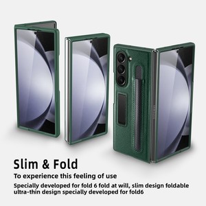 ขาตั้งแบบซ่อนของ Huanmin รุ่นใหม่ ออกแบบมาสำหรับ Samsung Z Flip 6 มาพร้อมที่เก็บปากกาที่สะดวกสบาย และมีลวดลายลายลิ้นจี่ - Product Image 1