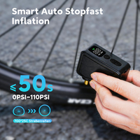 Mini pompe à air précise 120 PSI pour vélo, gonfleur ultra léger avec arrêt automatique et écran LED pour VTT, vélo de route et ballons