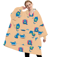 Couverture à capuche surdimensionnée pour enfants adultes Sherpa couverture portable en peluche et moelleux pour textiles de maison vente en gros