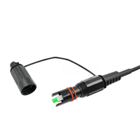Cable de Fibra Óptica Blindado KEXINT FTTH SC/APC 5.0 Negro Corning, Cable de Conexión Impermeable, Cable de Fibra Óptica FTTH