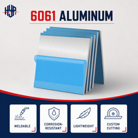 Plaque en aluminium 6061 personnalisée, barre plate, lot de 5, film protecteur, usinage CNC, tôle métallique soudable pour bricolage industriel