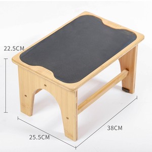 <b>Bamboo</b> Childrens Bathroom Footrest 22.5Cm Height Anti Slip Mat Toilet <b>Stool</b> For Kids Bathing - Product Image 1