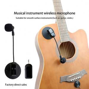 Récepteur de microphone sans fil 2,4 G avec ventouse détachable <span class=keywords><strong>pour</strong></span> guitare, violon, violoncelle, accordéon, haut-parleurs, amplificateur vocal - Product Image 1
