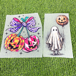 Transferencias Térmicas DTF Personalizadas de Alta Densidad a Todo Color, Lavables, con Diseño de Telaraña de Araña Fantasma de Calabaza para Camisetas, Sudaderas y Ropa de Halloween - Product Image 2