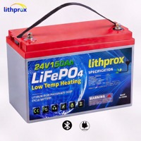 Batterie LiFePO4 24V 150AH Grade A, 6000 cycles, cycle profond, marine, Bluetooth, BMS intelligent, connecteur Anderson, CE RoHS IP67, OEM ODM