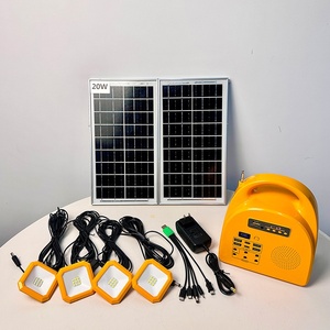 Mejor precio Sistema de energía solar portátil <span class=keywords><strong>para</strong></span> Bluetooth Radio Carga móvil LiFePO4 Batería PWM Kit de luz <span class=keywords><strong>para</strong></span> el hogar Generador solar - Product Image 1