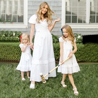 Robe décontractée en coton pour mère et fille pour fête d'anniversaire Robes de princesse maman et moi