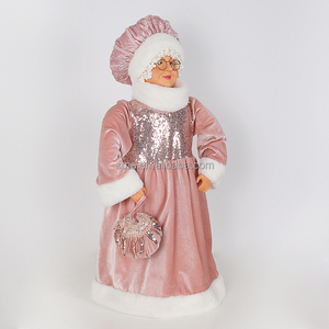 Nouvelle conception SOTE P1006, décorations de <span class=keywords><strong>Noël</strong></span> modernes faites à la main, 45 cm, rose, Madame <span class=keywords><strong>Noël</strong></span> debout, ornements brillants, Margie, <span class=keywords><strong>grand</strong></span>-<span class=keywords><strong>mère</strong></span>. - Product Image 4