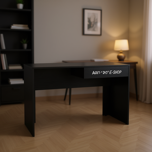 Scrivania per computer Acanto con 1 cassetto, in legno nero, per ufficio domestico - Product Image 2