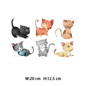Plastisol Cat Parches de calcomanía de transferencia de calor con serigrafía personalizada de moda para camiseta - Product Image 2