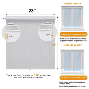 FR tiêu chuẩn bán buôn 1% 3% 5% mở cửa sổ năng lượng mặt trời con lăn Shades màn trập lớn Kem chống nắng Con lăn Rèm cho ngôi nhà - Product Image 2