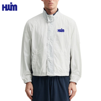 Veste sportive à col montant contrastant, coupe décontractée pour homme, résistante à l'eau, idéale pour la gym, l'entraînement et le streetwear décontracté