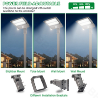 Lampe LED extérieure commerciale haute efficacité ETL DLC, étanche, type III, pour éclairage de zone de stationnement routier, avec cellule photoélectrique