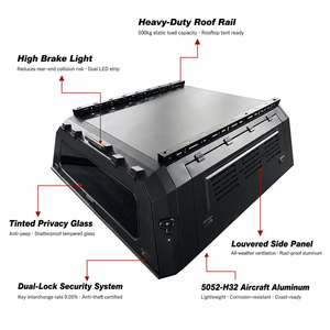 Vente chaude 2026 : Hard-top en aluminium pour camion, couverture de benne haute pour <span class=keywords><strong>Chevrolet</strong></span> <span class=keywords><strong>Silverado</strong></span> 1500 et Dodge RAM 1500 (modèles 2017-2026, 5,8 pieds) - Product Image 3