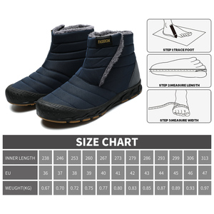 Stivali invernali caldi da uomo rivestiti in <span class=keywords><strong>pelliccia</strong></span> da uomo impermeabili e isolanti scarpe da trekking sportive da esterno <span class=keywords><strong>con</strong></span> soletta antiscivolo per l'inverno - Product Image 2