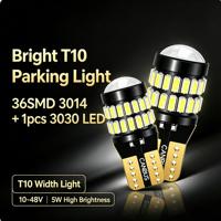 T10 LED Parkleuchte 36SMD 3014 Linse CANBUS Fehlerfrei 10-48V 1,6W W5W Glühbirne Auto LKW Armaturenbrett Seitenmarkierungsleuchte 6000K 208LM