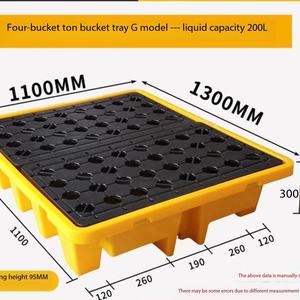 Approuvé EPA Durable HDPE Euro Palette Tambour Confinement de l'huile Palette industrielle PP <span class=keywords><strong>Transport</strong></span> à 4 voies pour le stockage logistique - Product Image 2