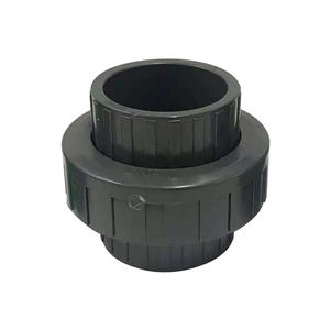 DIN DN15 Gris oscuro 1/2 \ "Conector de unión universal de PVC Unión de unión de plástico UPVC Accesorios de tubería para suministro de agua Mínimo 1 pieza - Product Image 1