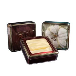 Caja de plástico transparente cuadrada con decoración de línea dorada, caja de paquete de Nido de Pájaro, caja de almacenamiento de pepino de mar, vitrina - Product Image 1