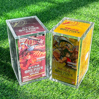 Boîte de présentation en acrylique transparent résistant aux UV pour cartes à collectionner One Piece en anglais et en japonais, boîte de booster de jeu pour cartes One Piece OP-01