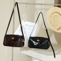 Sacs à main de créateurs de haute qualité en cuir véritable gaufré, sacs à main de luxe en cuir de vachette à motif crocodile, sacs à bandoulière pour femmes avec sangle