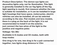 Phare de voiture LED projecteur œil de démon transfrontalier le plus vendu 15W, modèle 3500 pour modification avec modes multiples