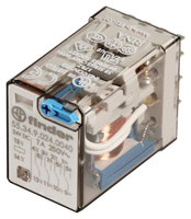 Nouvelle bobine originale EU 55.34.9.024.0040 24 VDC, 4 Pôles, 7 Ampères, bouton de test verrouillable à contact Agni, indicateur MECH, relais enfichable