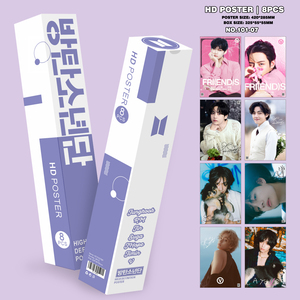 Una scatola con 8 poster singoli in rilievo, poster di supporto per concerti di V, Suga, JIN, <span class=keywords><strong>JIMIN</strong></span>, adatti per essere incollati in camera da letto. - Product Image 1