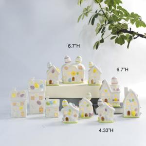 Figura Decorativa de Conejo de Pascua de Porcelana con Luz LED Cálida Blanca, Adornos Lindos para el Hogar y Fiestas, Venta al por Mayor - Product Image 2