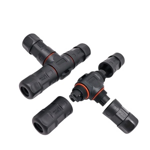Conjunto de fijación de tornillo M23 2Pin T Conector Led <span class=keywords><strong>Driver</strong></span> Divisor de cable de alimentación de 3 vías 35A 500V Conector de CA IP68 - Product Image 2